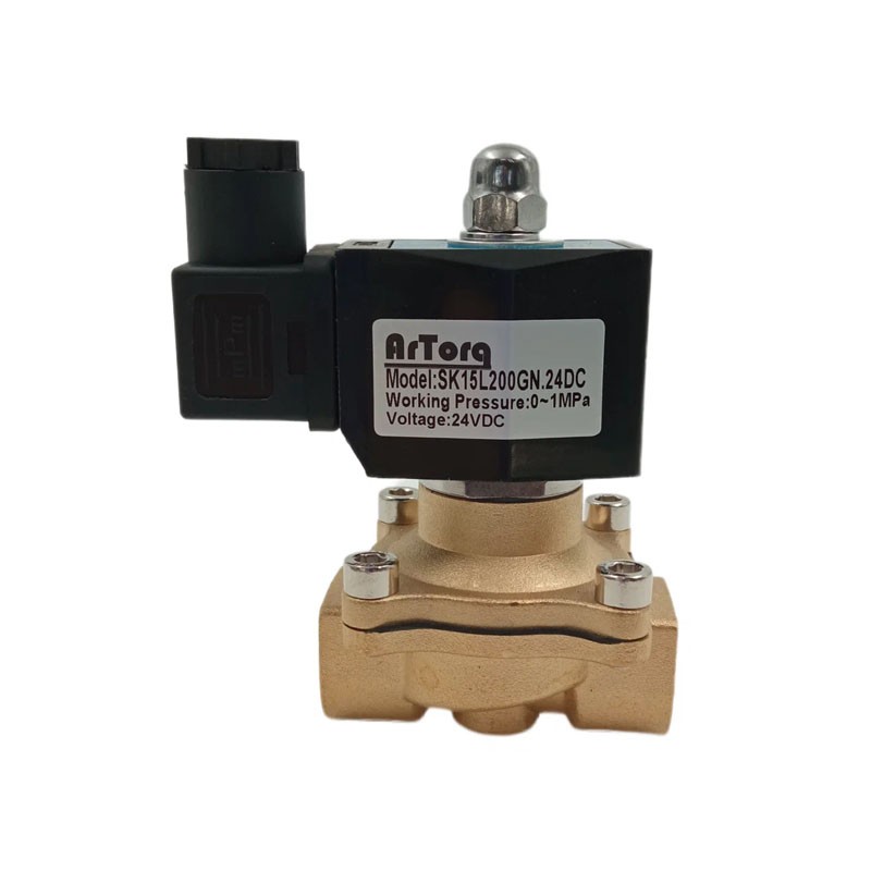 Соленоидный клапан Artorq SK DN 8 PN 10 латунный G-1/4'' нормально открытый DC24В VITON до 150гр.-1