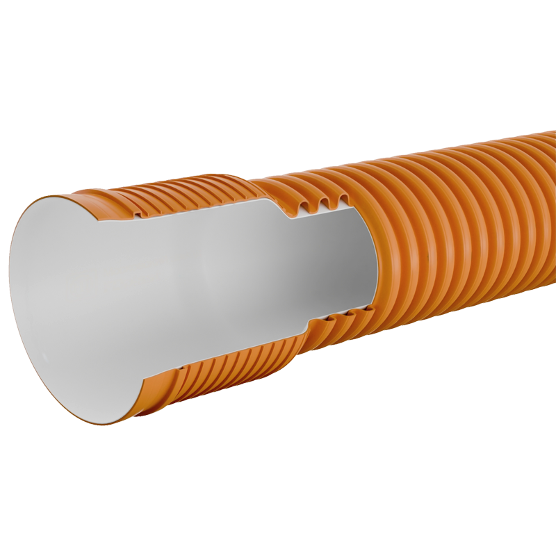 Труба гофрированная ПП FDplast 190х160 SN8 6,3м с раструбом-2