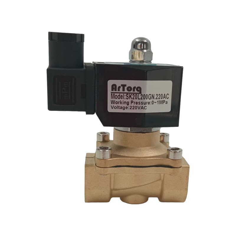 Соленоидный клапан Artorq SK DN8 PN10 латунный G-1/4'' нормально открытый AC220В VITON до 150гр.-1