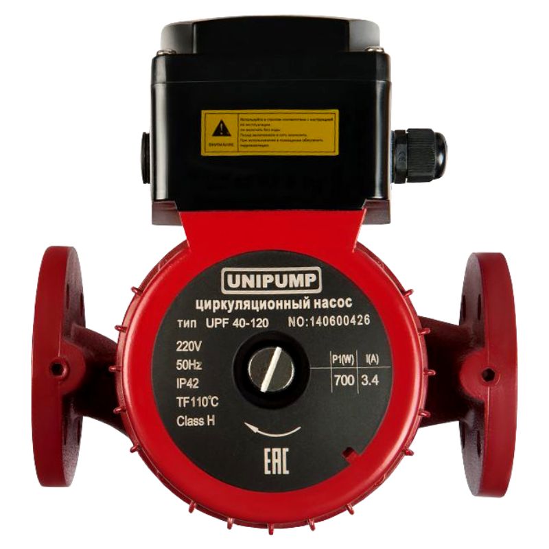 Насос циркуляционный с мокрым ротором UNIPUMP PN 10 110гр.UPF 50-160,L 280, 1300Вт 1х220В 1 скорость фланцевый, 10092-1
