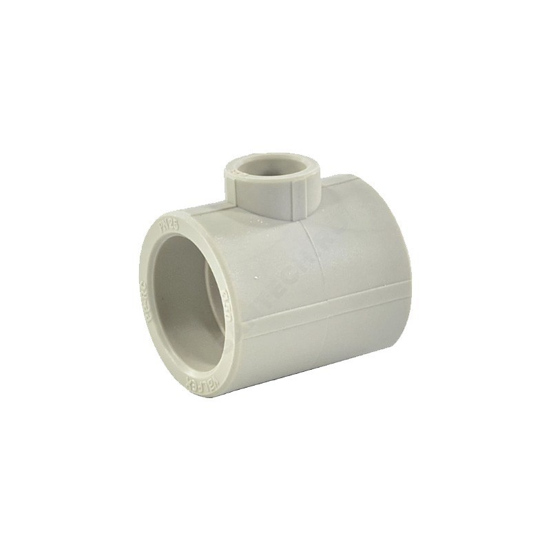 Тройник полипропиленовый переходной VALFEX 75x32x75 PN 25 серый-1