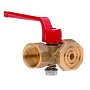 Кран латунный шаровой 11Б18бк(ф)2 DN 15 PN 16 под манометр G1/2''хG1/2'' с контрольным фланцем муфта-муфта рычаг Пензапромарматура купить в Волгограде | "Проконсим"