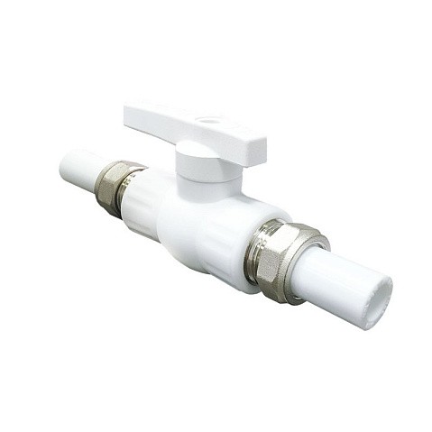 Краны шаровые ПП DN 20-32 PN 25 с двусторонним разъемным соединением белые Valfex купить в Волгограде | "Проконсим" Краны шаровые ПП DN 20-32 PN 25 с двусторонним разъемным соединением белые Valfex купить в Волгограде | "Проконсим"