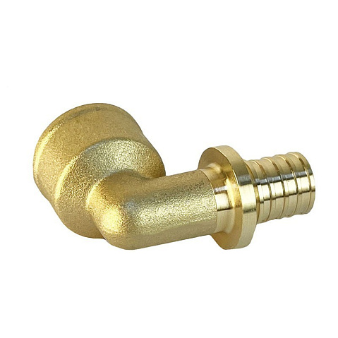 Угольник латунный для PEX труб 20-1/2'' PN 16 S-2,8мм под надвижную гильзу Valfex VF.452.AF купить в Волгограде | "Проконсим"