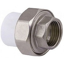 Муфта комбинированная ПП 32-1/2'' PN 25 разъёмная с внутренней резьбой белая PlasticPro купить в Волгограде | "Проконсим"
