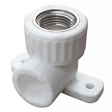 Угольник установочный ПП 20-1/2'' PN 25 с внутренней резьбой белый VALFEX  купить в Волгограде | "Проконсим"
