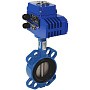 Затвор дисковый поворотный DN 600 PN 10(16) межфланцевый с диском из нержавеющей стали уплотнение-EPDM электропривод Э.М-А-100/24 СИБЗТА