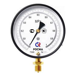  Манометр Росма ТМ-610 РМТИ.00 точных измерений, 150мм, 0-6МПа, резьба M20x1,5 радиальный, класс точности 0.6 (930091508) со склада Проконсим в Волгограде