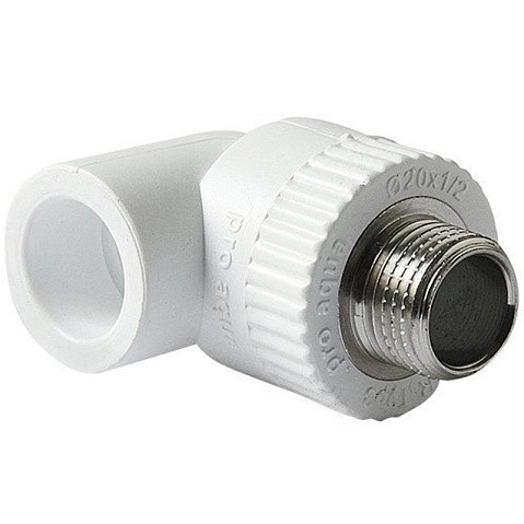 Угольник комбинированный ПП 32-1/2'' PN 25 с наружной резьбой белый Pro Aqua PA27015 купить в Волгограде | "Проконсим"