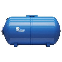 Гидроаккумуляторы для водоснабжения DN 25 PN 10 горизонтальные голубые WESTER купить в Волгограде | "Проконсим"