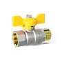 Краны латунные шаровые газовые DN 15-32 PN 25-40 бабочка муфта-штуцер LD Pride GAS купить в Волгограде | "Проконсим"