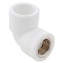 Угольник комбинированный ПП 20-1/2'' PN 25 с внутренней резьбой белый РТП 10790 купить в Волгограде | "Проконсим"