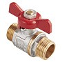 Кран латунный шаровой MVI AquaHit BV.315.04 DN 20 PN 25 бабочка штуцер-штуцер полнопроходной никелированный купить в Волгограде | "Проконсим"
