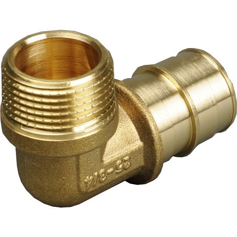 Угольник латунный для PEX труб 20-1/2'' PN 10 OP под надвижную гильзу с наружной резьбой ONE PLUS купить в Волгограде | "Проконсим"
