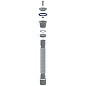 Сифон гофрированный Unicorn D220Р, 40х50 гибкий отвод, 1 1/2'' х40 пластиковая чашка, 800мм купить в Волгограде | "Проконсим"