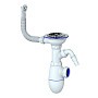 Сифон для мойки Unicorn В431VP, без отвода, 3 1/2'' х40 с отводом для стиральной машины, круглый перелив купить в Волгограде | "Проконсим"