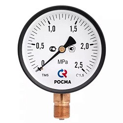  Мановакуумметр Росма ТМВ-610Р.05 общетехнический, 150мм, -0.1-1,5МПа, резьба M20x1,5, с электронной приставкой тип V, радиальный, класс точности 1,5 (930099128) со склада Проконсим в Волгограде