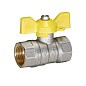 Кран латунный Temper серия 83 DN25 PN40 никелированный газовый бабочка м-м ГОСТ Р 59553 купить в Волгограде | "Проконсим"