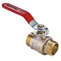 Кран латунный шаровой MVI AquaHit BV.316.04 DN 15 PN 25 рычаг штуцер-штуцер полнопроходной никелированный купить в Волгограде | "Проконсим"