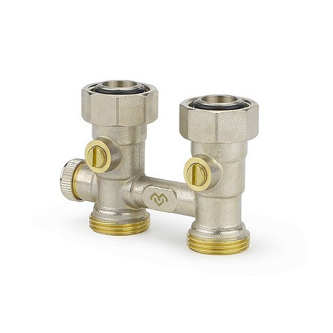 Узелы нижнего подключения VARMEGA VM138 DN20 прямой однотрубный 3/4''x3/4'' евроконус, с байпасом муфта-штуцер купить в Волгограде | "Проконсим"