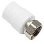 Муфта комбинированная ПП 25-3/4'' PN 25 с накидной гайкой белая VALFEX  купить в Волгограде | "Проконсим"