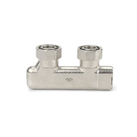 Узелы нижнего подключения VARMEGA VM139 DN20 угловой двухтрубный 3/4''x3/4'' евроконус, перекрёстный муфта-штуцер купить в Волгограде | "Проконсим"