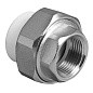 Муфта комбинированная ПП 20-3/4'' PN 25 разъёмная с внутренней резьбой белая VALFEX  купить в Волгограде | "Проконсим"