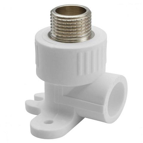 Угольник установочный ПП 25-1/2'' PN 25 с наружной резьбой белый РТП 15109 купить в Волгограде | "Проконсим"