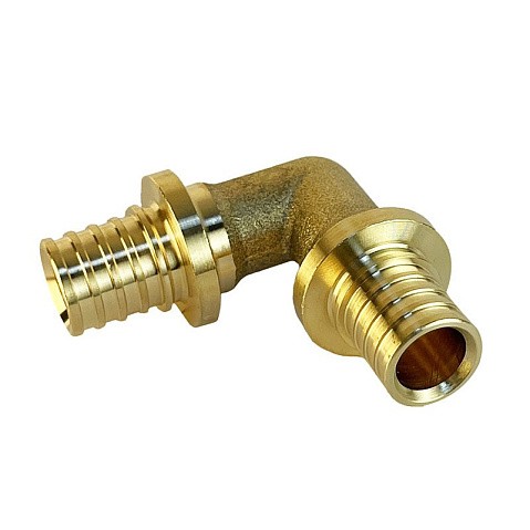 Угольники латунные для PEX труб DN 16-20 PN 16 под надвижную гильзу Valfex VF.451.AF купить в Волгограде | "Проконсим"