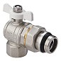 Кран латунный шаровой MVI BV.523 DN 20 PN 40 угловой с уплотнением никелированный полнопроходной американка купить в Волгограде | "Проконсим"