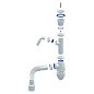 Сифон для умывальника Unicorn А320VР, 40х50 гибкий отвод, 1 1/2'' х40 пластиковая чаша с отводом для стиральной машины купить в Волгограде | "Проконсим"