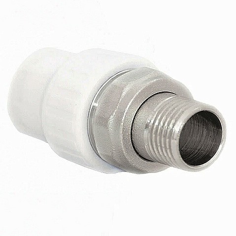 Муфта для радиатора ПП 25-3/4'' PN 25 с американкой белая РТП 14628 купить в Волгограде | "Проконсим"