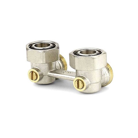 Узелы нижнего подключения VARMEGA VM140 DN20 угловой двухтрубный 3/4''x3/4'' евроконус муфта-штуцер купить в Волгограде | "Проконсим"