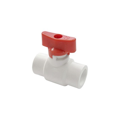 Краны шаровые ПП DN 20-25 PN 25 полупроходные белые с красной ручкой Valfex купить в Волгограде | "Проконсим"