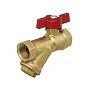 Краны латунные шаровые DN 15-20 PN 25 с фильтром бабочка муфта-муфта БАЗ КФ.А30.1 купить в Волгограде | "Проконсим"