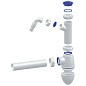 Сифон для умывальника Unicorn А510V, 40х40 прямой отвод, 1 1/2'' х40 с отводом для стиральной машины преходник 40х32 купить в Волгограде | "Проконсим"