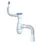 Сифон для мойки Unicorn В423, 40х50 гибкий отвод, 1 1/2'' х40 чаша из нержавеющей стали, круглый перелив, со смещением купить в Волгограде | "Проконсим"