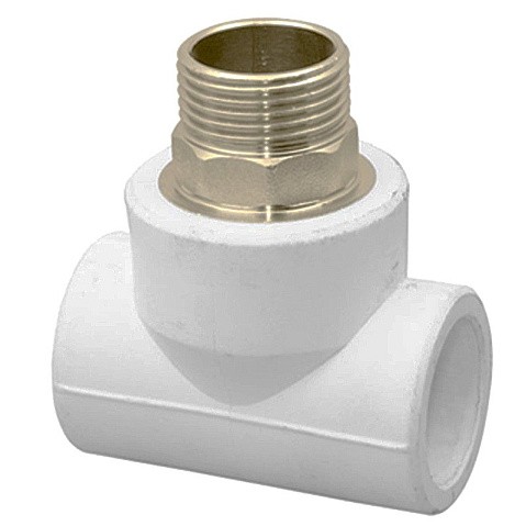 Тройник комбинированный ПП 40-1 1/4'' PN 25 под ключ с наружной резьбой белый РТП 10760 купить в Волгограде | "Проконсим"