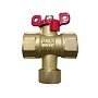 Кран латунный шаровой Пензапромарматура DN15 PN16 G1/2'' с фильтром никелированный полнопроходной муфта-муфта бабочка купить в Волгограде | "Проконсим"