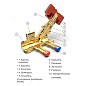 Клапан балансировочный STAD.BY-1-32, DN 32 PN 16 наклонный, латунный Kv 12,83 м3/ч с измерительными ниппелями, дренажный купить в Волгограде | "Проконсим"