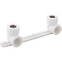 Угольник установочный двойной ПП 20-1/2'' PN 25 с наружной резьбой белый РТП 10703 купить в Волгограде | "Проконсим"