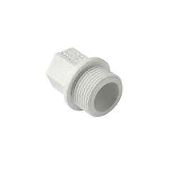  Заглушка ПП резьбовая 1/2'' PN 25, с наружной резьбой, белая, Pro Aqua PA15508P  (251439852) со склада Проконсим в Волгограде