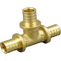Тройники латунные для PEX-PEX труб DN 16-32 PN 10 переходные под надвижную гильзу ONE PLUS купить в Волгограде | "Проконсим"