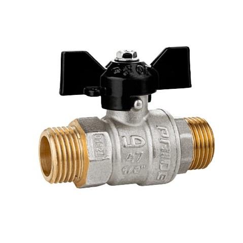 Краны латунные шаровые DN 15-25 PN 40 никелированные бабочка штуцер-штуцер LD Pride 47.304 купить в Волгограде | "Проконсим"