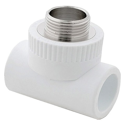 Тройник комбинированный ПП 25-1/2'' PN 25 с наружной резьбой белый РТП 10755 купить в Волгограде | "Проконсим"