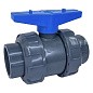 Кран шаровый клеевой НПВХ DN 63 PN 16 уплотнение EPDM/TPV черный Aquaviva AQVBVD63 купить в Волгограде | "Проконсим"