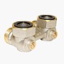 Узел нижнего подключения Vekotrim DN 15 PN 10 угловой двухтрубный20-3/4'' c накидной гайкой, муфта купить в Волгограде | "Проконсим"
