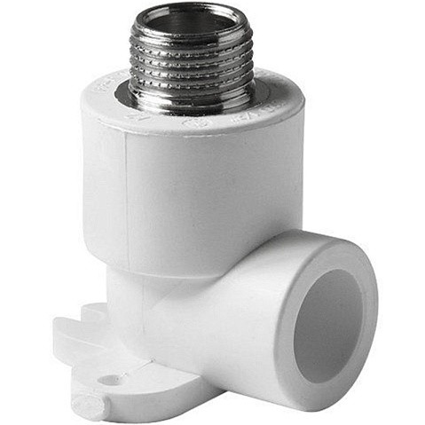 Угольник установочный ПП 20-1/2'' PN 25 с наружной резьбой белый Pro Aqua PA28108P купить в Волгограде | "Проконсим"