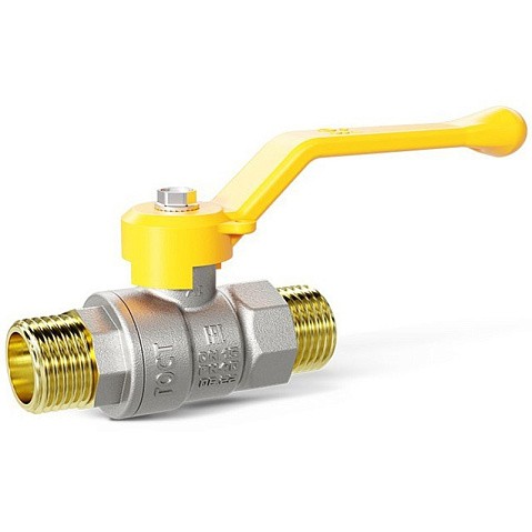 Кран латунный шаровой LD Pride GAS DN25 PN 40 никелированный рычаг штуцер-штуцер купить в Волгограде | "Проконсим"