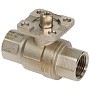 Краны латунные шаровые двухходовые DN 15-50 PN 25-40 никелированные под привод РИДАН AMZ-112R купить в Волгограде | "Проконсим"
